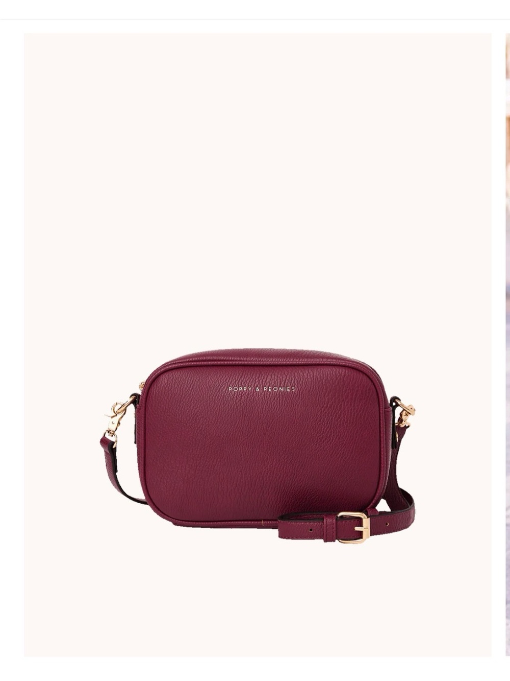 Poppy & Peonies Berry 24/7 Crossbody Vegan Leather Purse With Built in Wallet